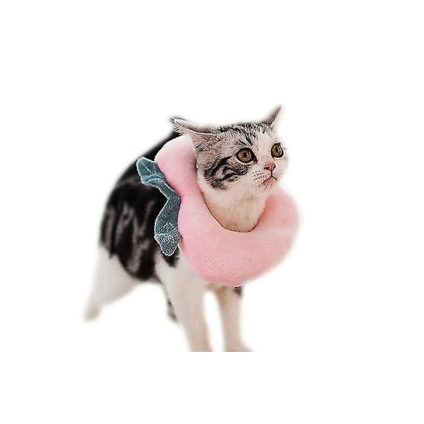 Cat Collar Avocado Bagel Cat Pet Huvudbonader Anti-lick Ring L persika