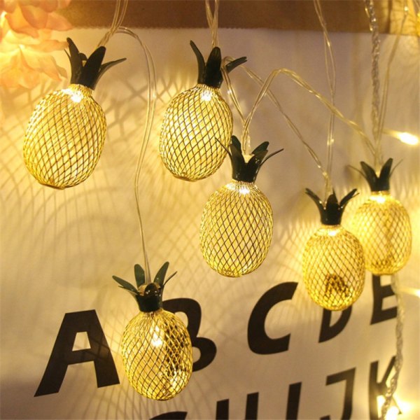 15ft 30 LED ananas ljusslinga, ljusslinga batteridriven