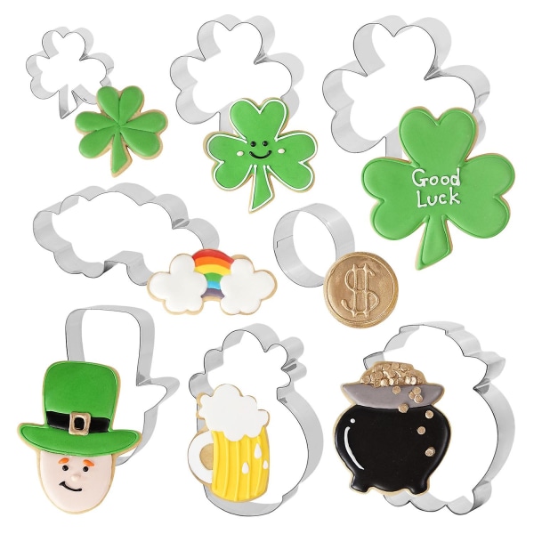 8 st cookie cutter set, tecknad djur cookie påskägg kakformar mögel för diy bakning kex bakverk