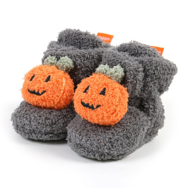 12CM Läder Baby Boots Baby Boots Skor Vadderade Varmt Halloween