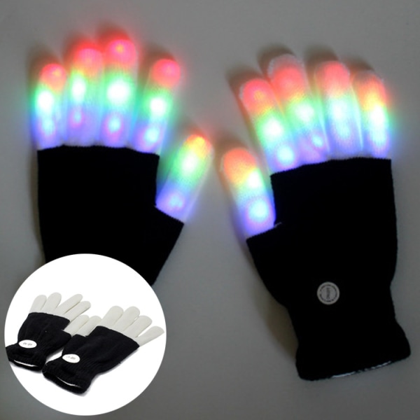 LED-lysande/färgglada handskar, LED Rave Lighting Flashing/Multi Col