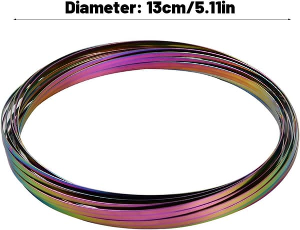 Flow Ring, Leksaker Flow Rings 3D Rainbow Spring Metal Interaktiv Ri
