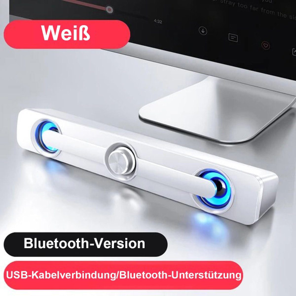 Kraftfull USB kabelansluten datorhögtalare Bluetooth högtalare (Surround S