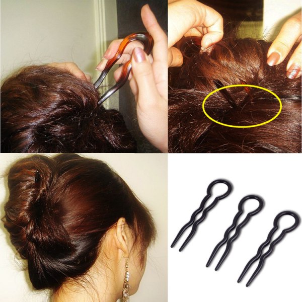 3 sarjaa nopeaa hiusten muotoilutyökalua, U-muotoiset hiushaarukat, aaltoilevat hiukset