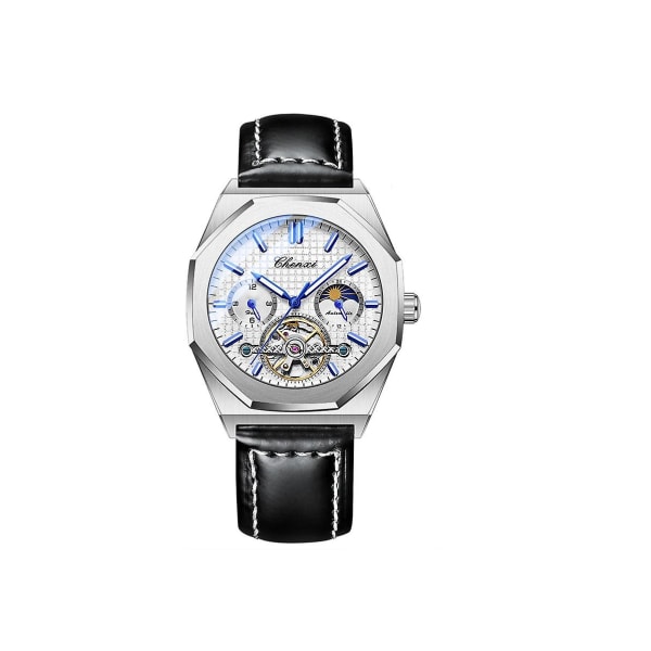 Ohpa-chenxi 8025 automatiske mekaniske armbåndsur, vanntette klokker, hvit