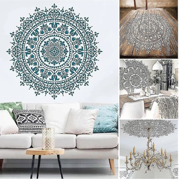 Large Reusable Mandala Stencil Painting On Wood Templates Scrapbooking Painting For Wall Canvas Paper Fabric