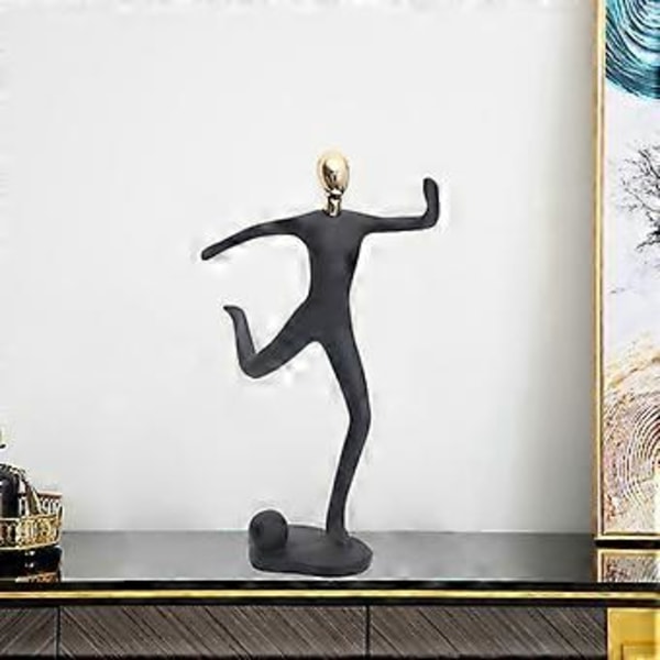 Abstrakt Sportfigur Kreativ Skulptur Sandsten Hylla Staty Ornament Semestergåva (Fotboll) Football