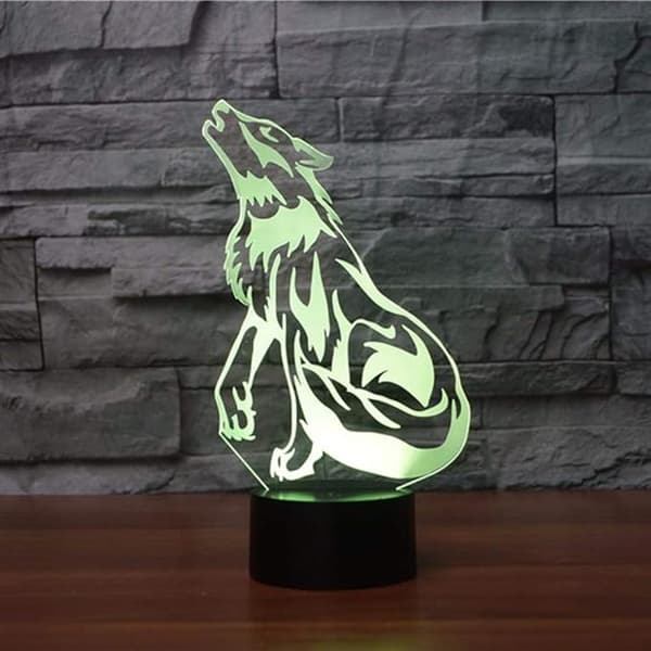 1 stk 3D Ulv Optisk Illusionslampe LED Nattelykt Optisk Illuso