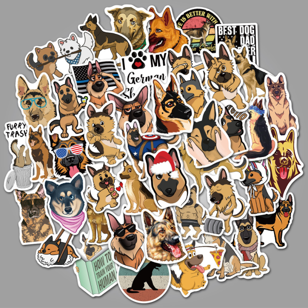 50 stycken söta hund herde doodle klistermärken personliga kostymc