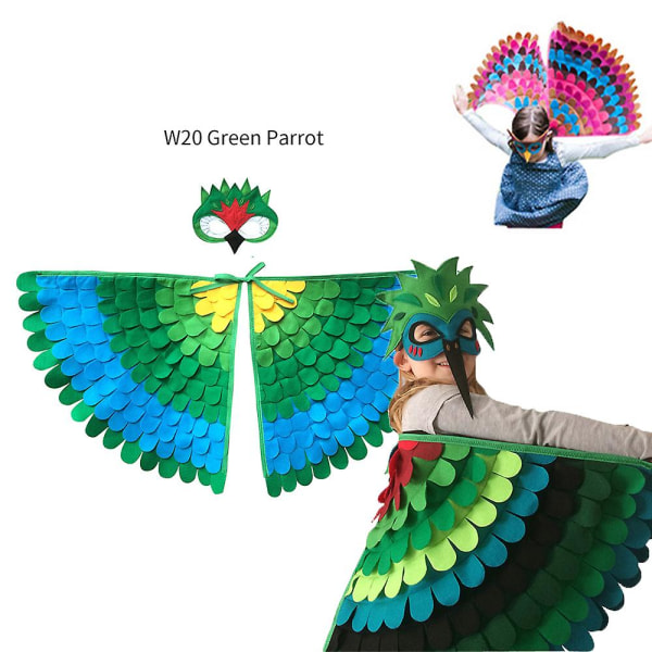 Kreativ påklædning til børnefest Halloween rekvisitter Filt Wings（W20）