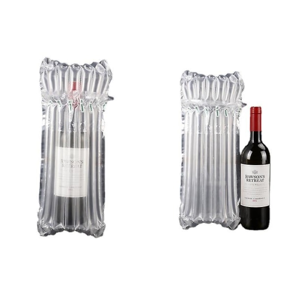 10 stk vinflaskebeskytter Genanvendelig rejseoppustelig luftsøjlepudepose til bufferpakning og sikker forsendelse