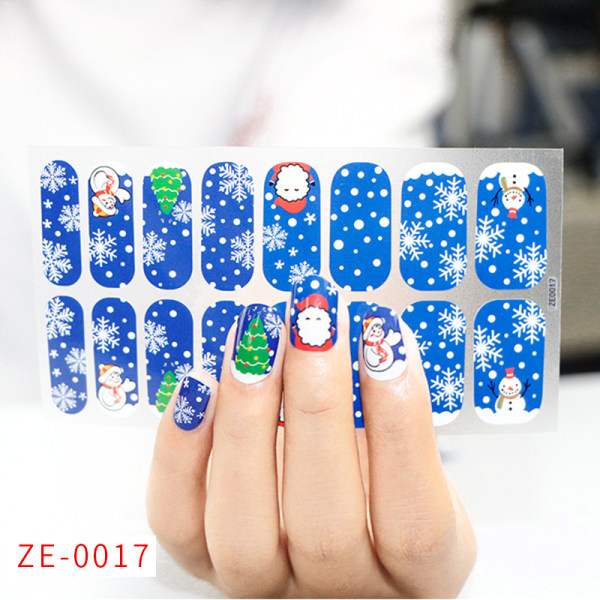 Jule Nail Art Klistremerker Klistremerker 5 Ark Selvklistrende Nisse Julenisse Rein