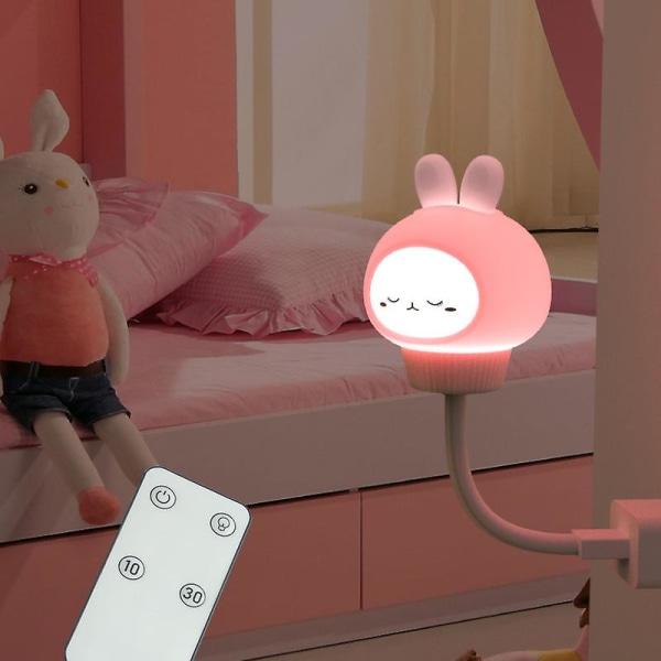 Led Nattlampa Barn Nattlampa USB Laddning Nattlampa（Bunny fjärrkontroll）