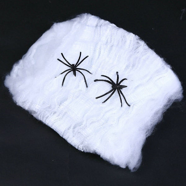 1 set av Halloween skrämmande spindelnät dekorationer, kreativa skrämmande S