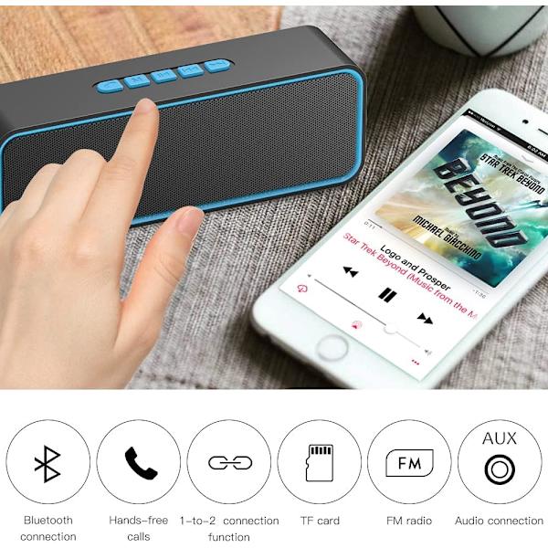 Bærbar Bluetooth-høyttaler med 3D Hi-Fi-lyd