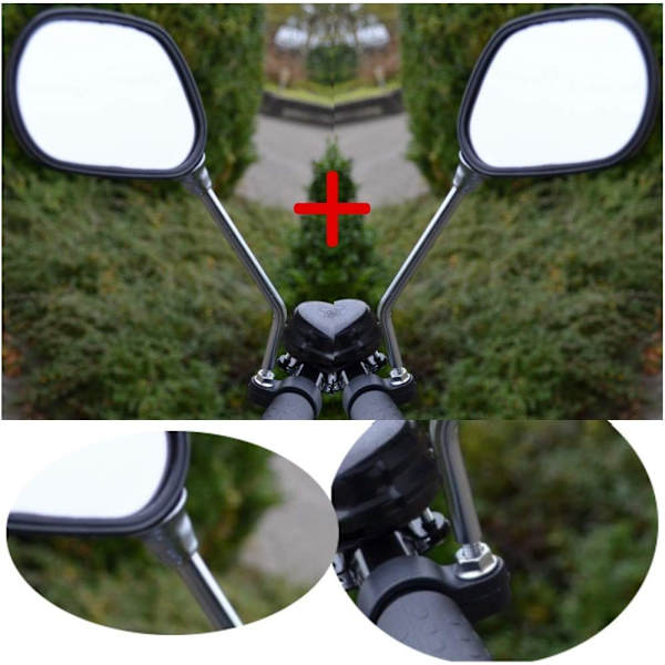 Set med 2 speglar för cykel, scooter, rullstol, etc.