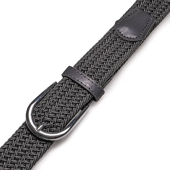2 stk Unisex Elastisk Flettet Belte Elastisk Stoffbelte for Menn a