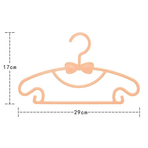 10pcs Plastic Thickened Coat Rack Children&#39;s Non-silp Drying Rack Baby Clothes Hanger Pink