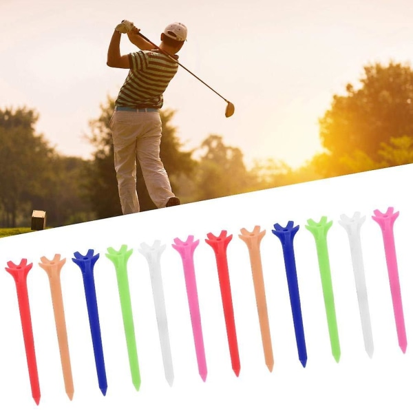 50 st golf-t-shirts, 83 mm plast-golf-t-shirts Hållbara golf-t-shirts med fem klor för sportträning golf