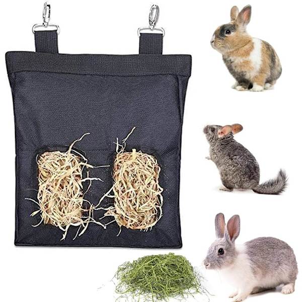 Kani- ja marsusiin heinäruokinta-automaatti, kani- ja marsusien ruokintapussi, ripusta