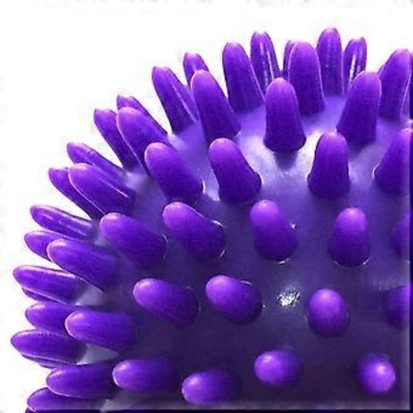 Spikmassagebollar Träningsboll Handhållen Mångsidig Kompakt Portabel Manuell Plantarbollar Spikiga Massagerullar för Nacke Rygg Fötter 8cm (Lila) Purple