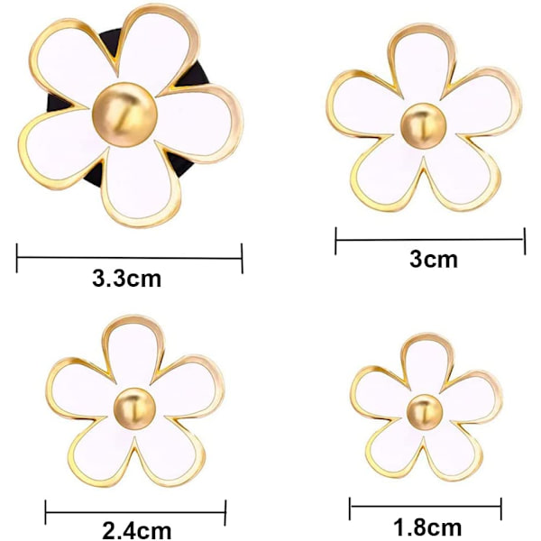 Dekoration för bilens luftventil, clips i form av prästkrage/djur, avger en behaglig doft (8 st blommor)