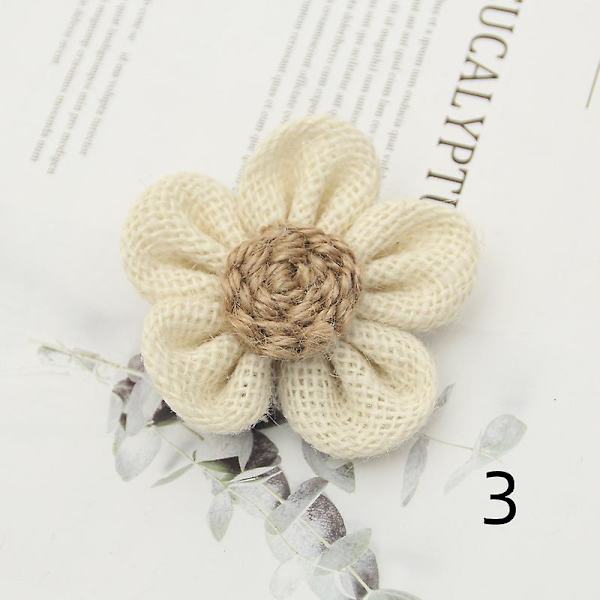 Juteblomster Assortert Håndlaget Jute Rose For Bryllupsdekorasjon（C）