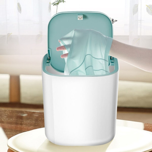 Blå Mini Tvättmaskin Tvätt Barrel Washer Underkläder Strumpor W