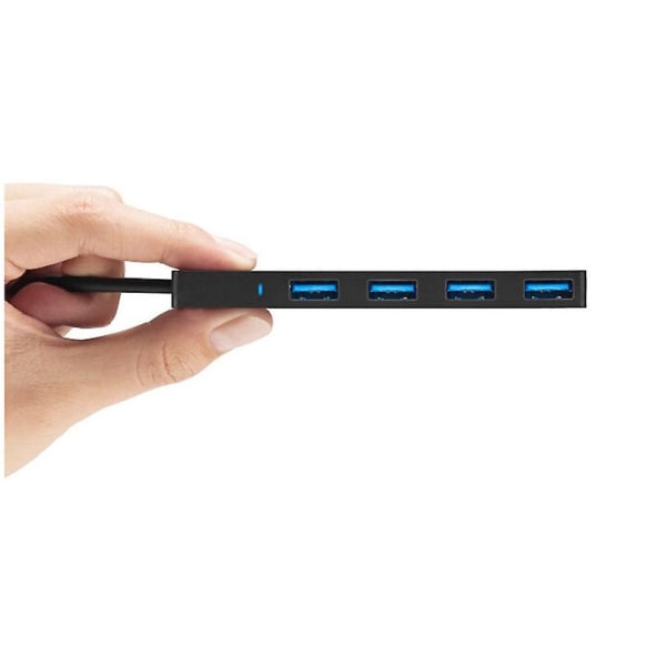 Usb-hubb, 4-portars USB 3.0-hubb, ultraslim bärbar datahubb kompatibel med bärbar dator, PC, USB-minnen