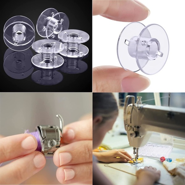 25 Pieces (Transparent)Sewing Machine Bobbin,Sewing Machine Bobbi