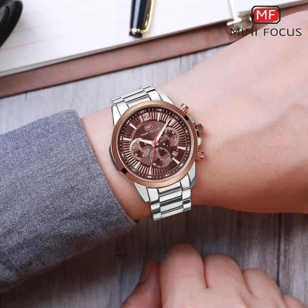 Mini Focus Business Herrklocka Vattentät Quartz Watch Watch