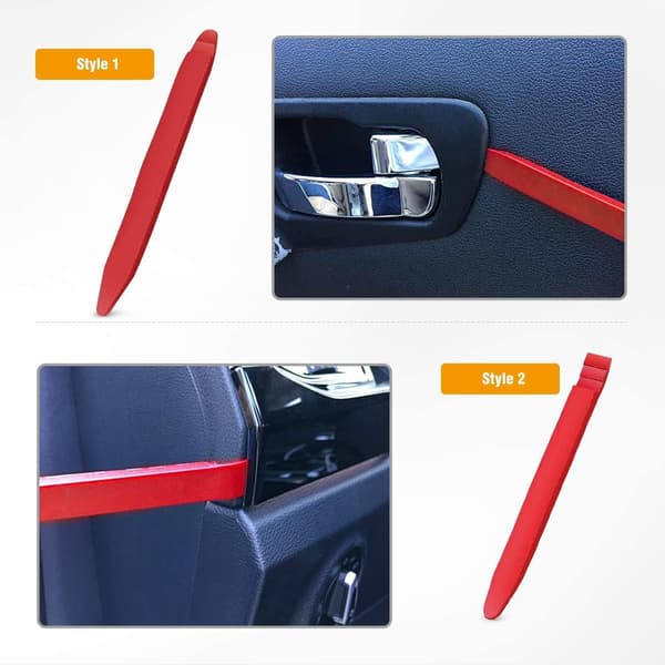PCS Rød Nylon Auto Trim Fjernelsesværktøjssæt No-Scratch Pry Tool Kit