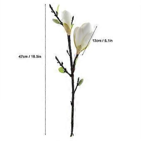 Flexibel Konstgjord Falsk Simuleringsblombukett Heminredning Sovrum Vardagsrum (Vit)