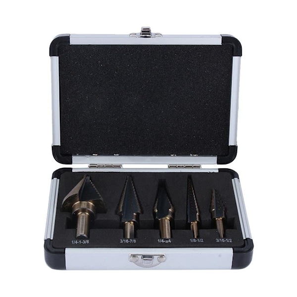 5PCS Cobalt HSS Titanium Legering Store Bor Sæt Konisk Hul M