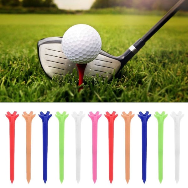 50 st golf-t-shirts, 83 mm plast-golf-t-shirts Hållbara golf-t-shirts med fem klor för sportträning golf