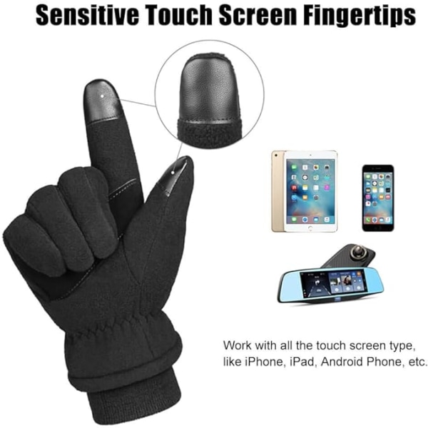 Vinterhandskar Touchscreen Handskar Palm Patch Termisk Fleece Isolering