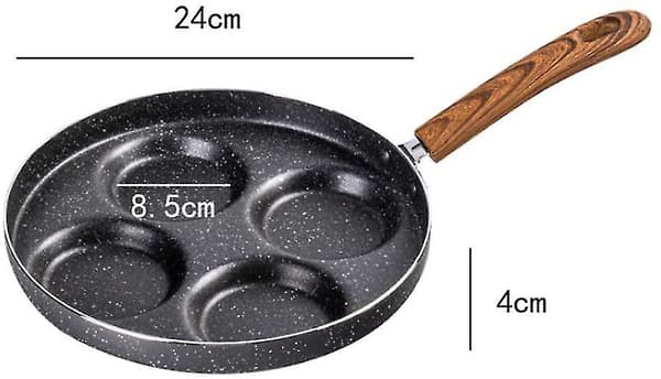 Egg stekepanne. 3/4 kopp eggkoker stekepanne non-stick aluminiumlegering multi egg