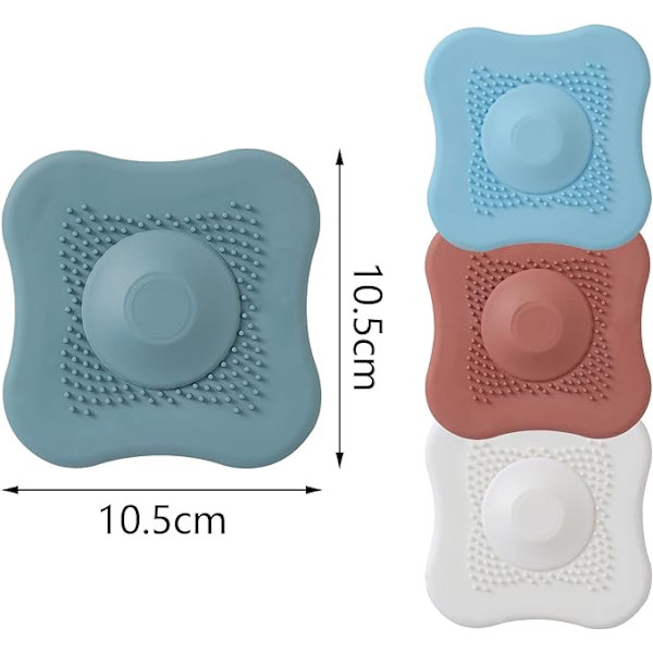 4 köksavloppsfilter, Universal silikon badkarspropp filterpropp badrumstillbehör för kök badrum (Stil B)