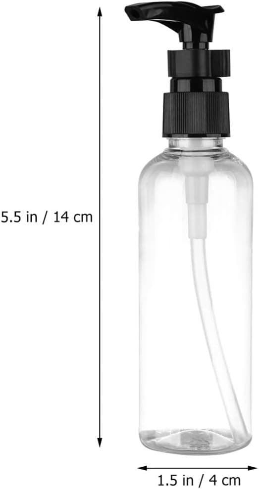 4 st 100 ml Påfyllningsbara Plast Pumpflaskor för Massage