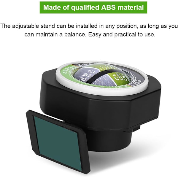 Auton kallistusmittari, ulkoilma-auto Mini Compact Compass Light LED -auto