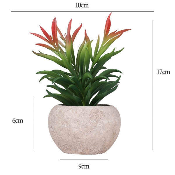 Kunstig plante dekorative planter kunstige stueplanter 1 stk.