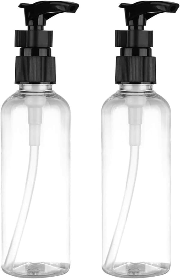 4 st 100 ml Påfyllningsbara Plast Pumpflaskor för Massage