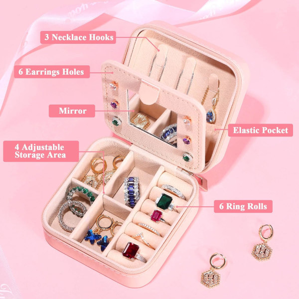 (C)Travel jewelry box jewelry storage box girls jewelry box