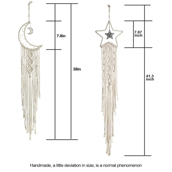 Stjärnmåne drömfångare, drömfångare, handgjord drömfångare, tonårsflickors rumsdekor, flickors sovrumsdekor