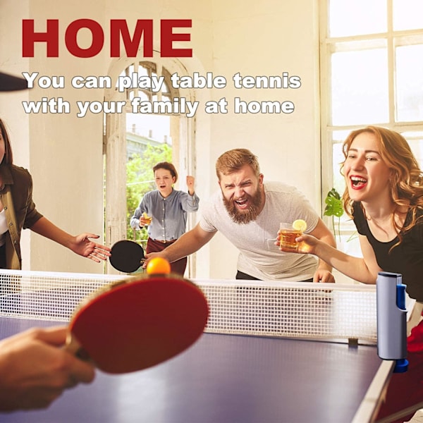 Retractable ping pong -verkko jalustalla, täydellinen ping pong -pöytään