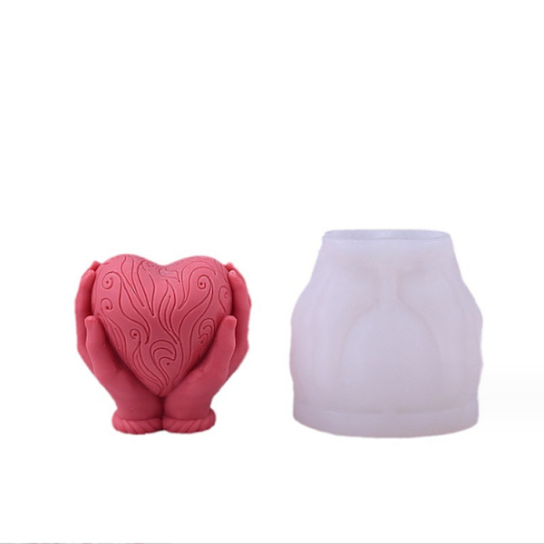 1-pack DIY - Hand Holding Love Candle Silikonform