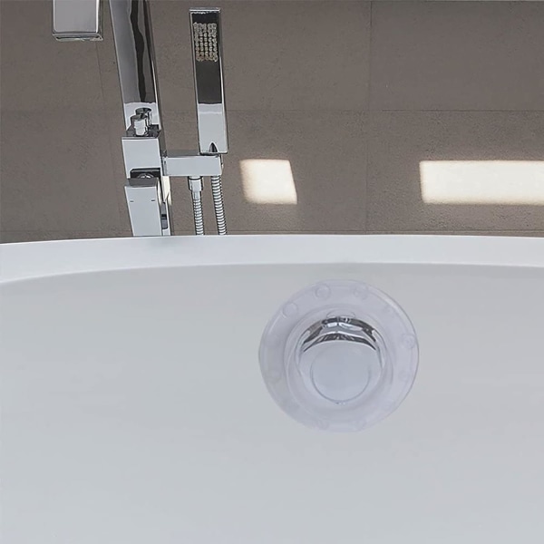 Bathtub drain cover with suction cup, used for deep water bathtub