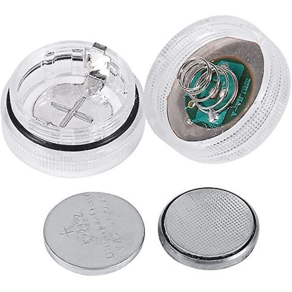 12 stk nedsenkbare LED-lys for dekorasjon, lite vanntett telys for akvarium, dam, basseng, hage, fest