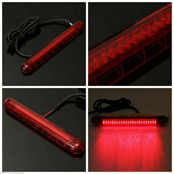 Universaali 12V 24 LED auton korkea asennus kolmas 3. jarruvalo takavalo punainen