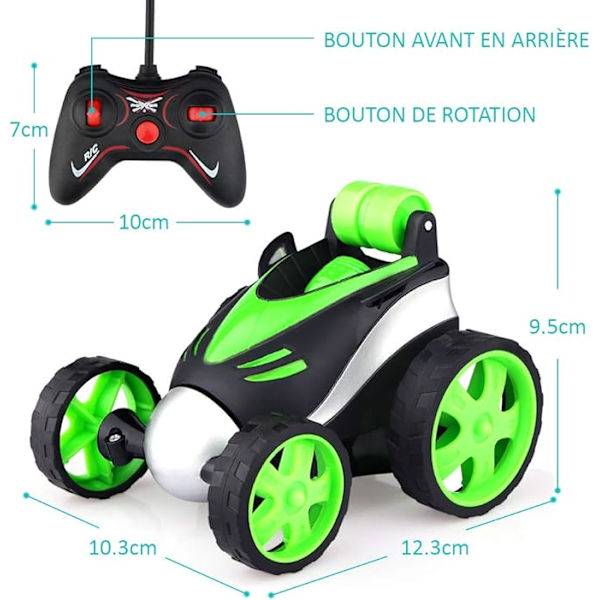 Kauko-ohjattava auto, lasten lelut 3 4 5 6 7 8 9 10 vuotta vanha radio-ohjattava auto 360° pyörivä mini RC temppuauto kilpa-auto syntymäpäivälahjat poika tyttö pelit ulkona sisällä